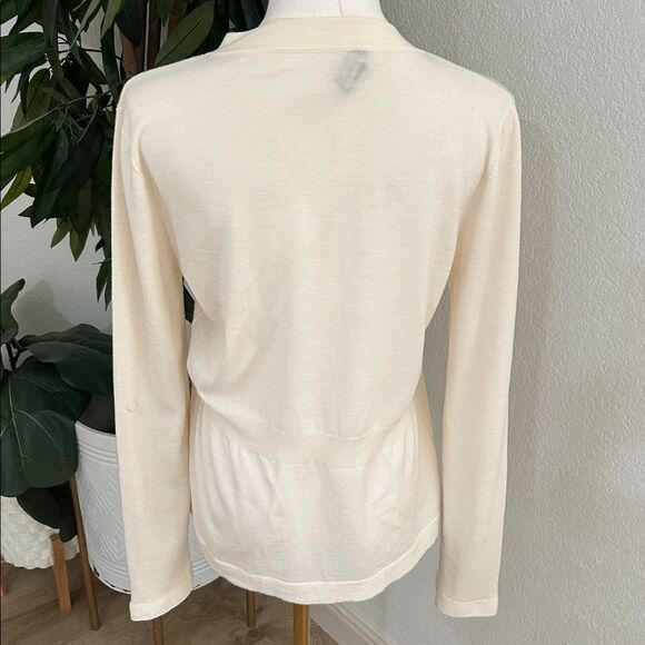 Balenciaga Cream Snap front Cardigan, Size XL, NWOT. - Picture 2 of 12